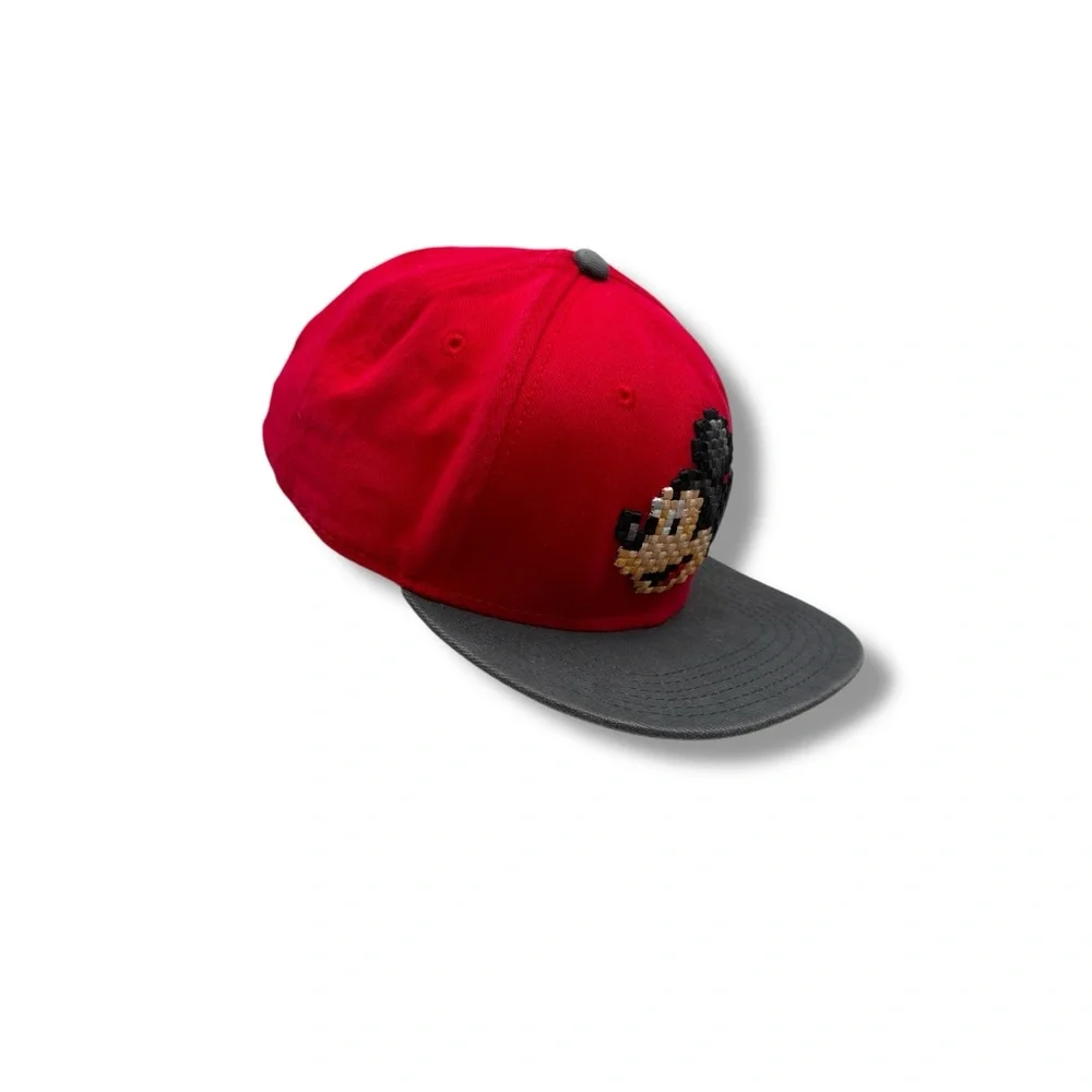 Disney Parks Mickey Mouse Hat Youth Size Embroidered Pixel Autograph‎ Souvenir